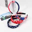 Twinfree 4pcs American Flag Headband 4th of July Independence Day Hair Accessory USA Patriotic Stars Stripes Twist Headbands
