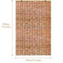 Reed Curtain, Bamboo Light Filtering Roller Shades,47" W x 71" H Retro Natural Roll Up Window Blind for Outdoor Indoor