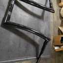 Black 16 Inch Rise 1.25” Fat 1" Clamp Meathook Bar Ape Hanger Handlebar Fit for Harley Sportster 883 1200 XL Softail FLST FXST Dyna, Road King Handlebars 1994-2023, Road Glide Handle Bar 1998-2013