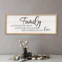 Family A Little Bit Of Crazy Sign Wall Decor 32"×12" Rustic Farmhouse Living Room Large Soild Wood Framed Hallway Hanging Sign Aesthetic Inspirational Quotes Entryway Home Wall Art (Wood)