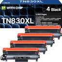 TN830XL - Replacement Compatible for Brother TN830XL Toner TN-830XL TN830 TN-830 Toner to use with HL-L2460DW DCP-L2640DW HL-L2405W HL-L2400D HL-L2480DW MFC-L2820DW MFC-L2820DWXL Printer (4 Black)