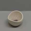 Herb Stripper, Herb Stripper Bowl, Small Ceramic Bowls, Handmade Different Round Hole Sizes Efficient Kitchen Tool for Separating Leaves and Stems,Salads & Cooking (White)