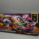 Monster Jam, Supercharge Speedway Playset, Megalodon and El Toro Loco Die-Cast Monster Trucks, Light Up World Finals Track Kids Toys for Boys Ages 3 and Up