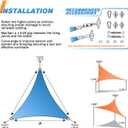 TANG 10' x 10' x 14' Sun Shade Sail Right Triangle Shade Canopy Patio Cover UV Block Permeable Cloth Fabric for Pergola Backyard Porch Deck Garden Carport Awning Outdoor Activity, Grey