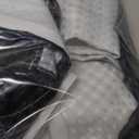 MitoVilla No Hooks Needed Black Ombre Waffle Shower Curtain Liner Set, Modern Waffle Weave Heavy Duty Fabric Cloth Shower Curtain with Snap-in Liner for Luxury Neutral Hotel Spa Bathroom Decor (72"W x 74"L (Pack of 1))