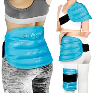 Comfytemp Large Ice Packs for Injuries Reusable Gel Ice Bag for Back Pain Relief, Cold Pack Wrap for Lower Back, Shoulder, Knee, Hip, Cold Compression for Surgery, Swelling, Bruises (XL)