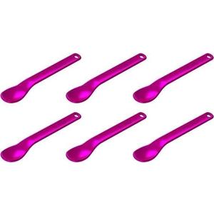 TalkTools Smooth Magenta Spoons | Silicone Self-Feeding Utensils Set for Kid and Toddler | Encourages Lip Closure | Oral Awareness | Normalize Food Texture Acceptance (Smooth, 6 Pack)