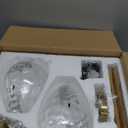 Glass Pendant Lights Kitchen Island, Brass Gold Pendant Lighting Fixtures, Modern Hanging Ceiling Light with 8.27'' Hammered Glass Shade for Farmhouse Dining Room Bedroom Hallway(1 Pack)