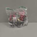 KC&KST 2PC Christmas Centerpieces for Tables with LED Lights - Tabletop Artificial Floral Arrangement Decorations, Pine Cones and Berries, Xmas Small Potted Holiday Table Decor(Small Christmas Tree)