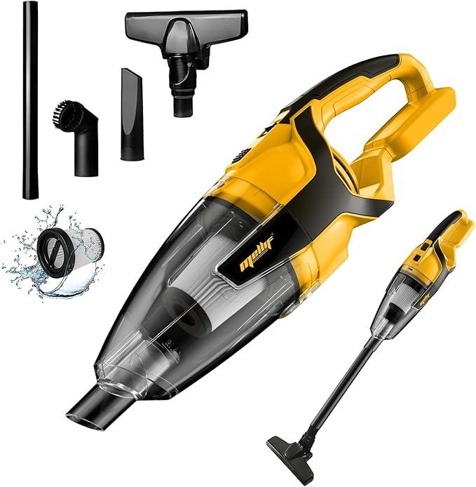 MORCLIN 120W Cordless Handheld Vacuum Cleaner Compatible with Dewalt 20v Max Battery (Tool Only) Portable for Hard Floor Carpet Car Pet Hair Cleaning
