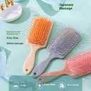 2 x 2 Pack Brush Set, Paddle Hair Brush for Women with All Hair Types,Portable Travel Brush,Compact Foldable Brush with Mirror for Purse,Small Pocket Comb(Pink)