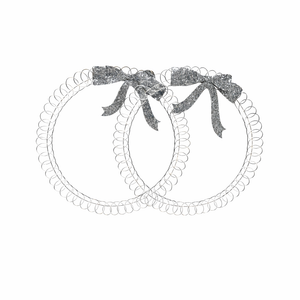 2 Pcs Christmas Photo Holder Display 17" Metal Wreath Xmas Card Holder Display Wall Hanging Decoration with Bow Wire Loop for Greeting Card Picture Insert Holiday Wall Decor(Silver)