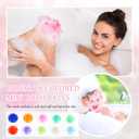 72 Pack Bath Loofah Bulk Travel Size Loofah Mini Sponge Mesh Shower Ball Body Scrubber Exfoliator Shower Bath Pouf Assorted Colors for Kids Women Men Wash Bathroom
