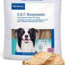 Virbac C.E.T. Enzymatic Oral Hygiene Chews for Dogs, Medium - Plaque & Tartar Control - Single Layer Beefhide with Exclusive Dual-Enzyme System & Tasty Chicken Flavor - Easy to Give Dog Dental Chew