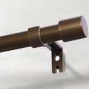 Heavy Duty Curtain Rods for Windows 48 to 84 Inch, 1 Inch Bronze Curtain Rods for Outdoor, Farmhouse, Bedroom, Kitchen, Living Room, Adjustable Easy Install Drapery Rod (A2,Bronze,30"-90")