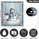 Pfrewn Christmas Winter Magnetic Dishwasher Cover Snowman Squirrel Snow Forest Fridge Door Covers Kitchen Decal Vinyl Panel Decorative Refrigerator Laundry Appliances 23x26in