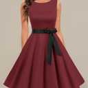 Gardenwed Women's Vintage Dress Sleeveless Cocktail 1950s Dresses Retro Tea Party Swing (XL)