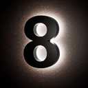 5 Inch Backlit House Numbers for Outside, Stainless Steel, LED Illuminated Home Address Number, Modern Lighted Address Signs for Houses, Restaurant, Waterproof