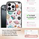 for iPhone Case - [6.6 ft Military-Grade Drop Protection] [Anti-Peel Technology] Clear Black TPU Bumper Case with Cute Design (Space Planet, iPhone 16 Pro)