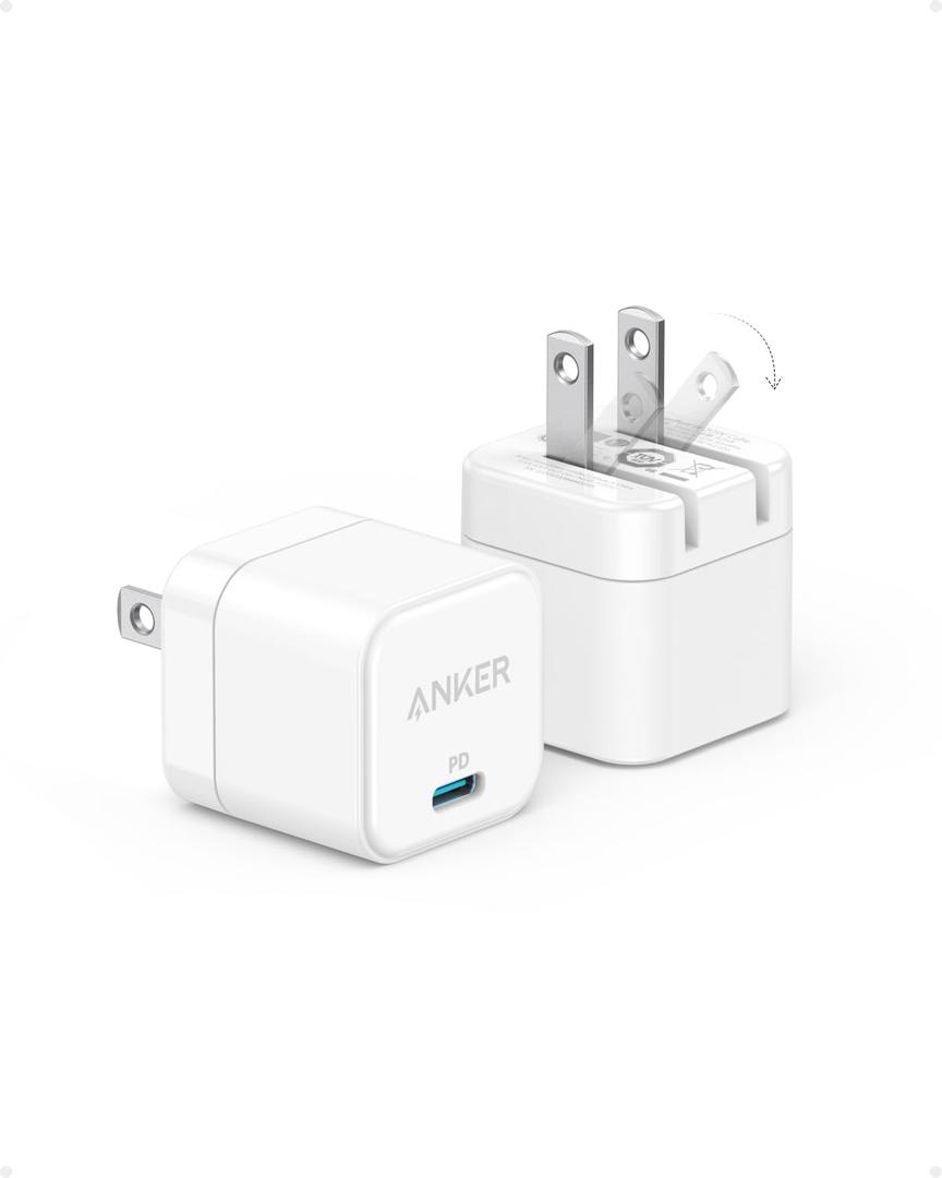 Anker USB C Charger with Foldable Plug, 33W USB C Charger Block for iPhone 17/16 / 15 and More Series, Galaxy, Pixel, iPad (Cable Not Included)