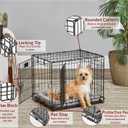 MidWest Homes for Pets 24-Inch LifeStages Crate for Small Breeds, 12-20 lbs, Double Door Folding Dog Crate with Divider Panel, Leak-Proof Tray & Secure Latch, Heavy-Duty & Easy to Assemble