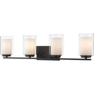 Z-Lite 4 Light Vanity 426-4V-MB, Black