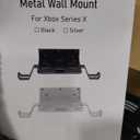 Aluminium Alloy Wall Mount for Xbox Series X Wall Mount Kit for Xbox Series X Accessories with 2 Controller Stand, Ventilation Design Wall Shelf(Black)