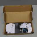 Hylaea Athletic Running Socks Cushion Padded Moisture Wicking Low Cut (Large, 3 Pairs White)
