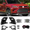 Fog Lamps Kit Switch Bezel Wire White LED For Toyota Grand Highlander 2024-2026 HD25B03