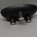 Fruit Bowl Three-Legs Ceramic Fruit Bowl for Kitchen Counter, 10 Inch Fruit Basket Decorative Candy Bowl for Table Decor, Oval Large Bowls Key Bowl Home Table Decor (Black 12 Inch)