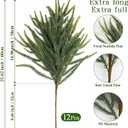 Cabilock Realistic Artificial Pine Needle Garland Long Needle Pine Greenery Decor for Mantle Table Wall Christmas Holiday Reusable Faux Evergreen Stem Decoration