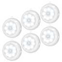 Alivation Motion Sensor Light Indoor, LED Closet Light Battery Operated, Night Light Under Cabinet Lighting, 3 AA Battery Powered, Puck Lights for Wall, Stair, Dimmable (6 Pack)