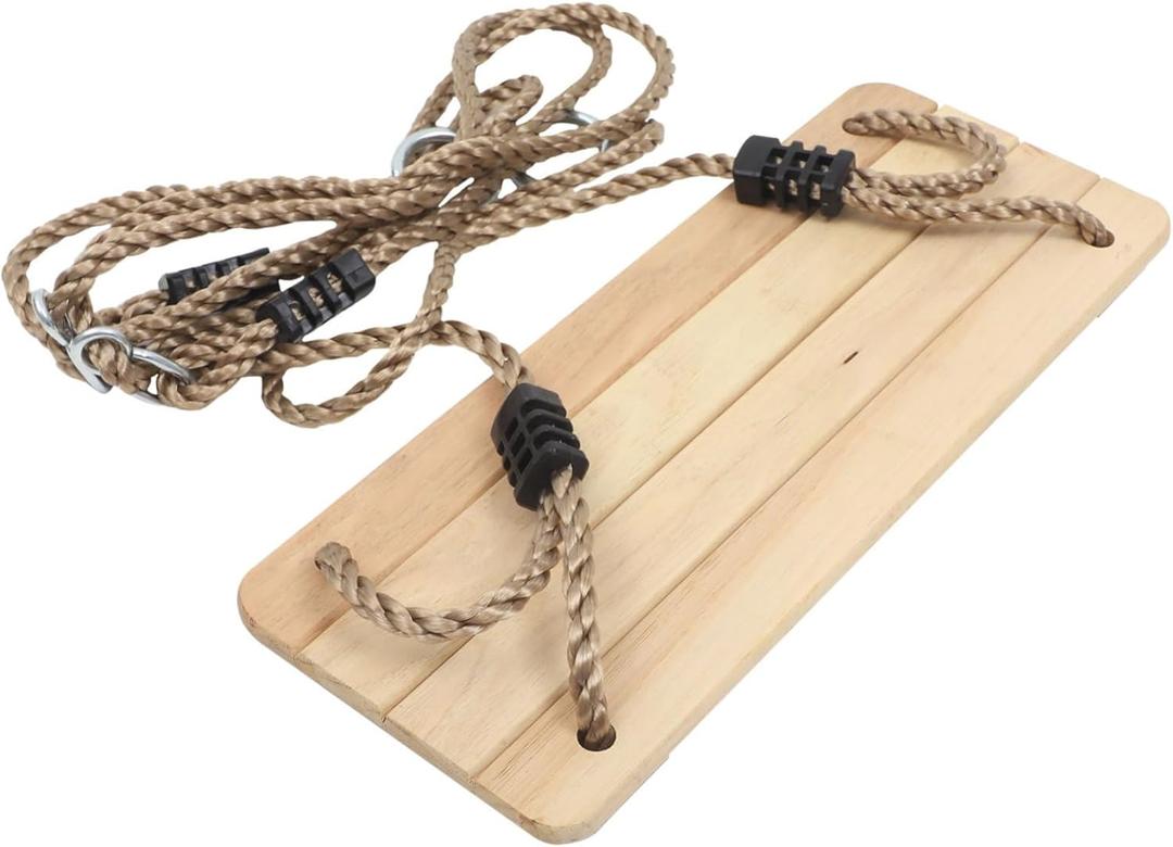 TOYANDONA Wooden Swing for Boys and Girls Construction Smooth and Comfortable Design Easy Installation for Indoor and Outdoor Use Playground Accessory for Boy Girl