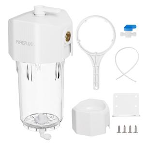 PUREPLUS Whole House Water Filtration System, 10 4.5 Housing, 1 NPT Inlet/Outlet, Durable Housing with Bypass & Backwash, Pressure Relief, Mounting Bracket