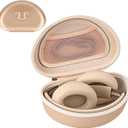 Hard Headphone Case for Beats Solo 4, Studio Pro, Solo 3, Studio 3, Solo 2,Over Ear Headphone Carrying Case with Storage Cable Bag Strap for Travel (Champagne-2)