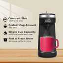 CHULUX Single Serve Coffee Maker for K Capsule, Mini Single One Cup Coffee Machine, Perfect for Small Space, Black