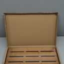 Domax Wooden Bamboo Bath Shower Mat- Non-Slip Waterproof Large Bathroom Floor Mat for Indoor Outdoor (Walnut, 21.26 x 14.17 x 1.3 Inches)