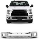 SCITOO Front Bumper Face Bar fit for Ford F-150 2015-2017 Chrome Steel Bumper Comes without Parking Sensor HolesWith Fog Light Holes