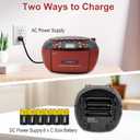 Portable CD Player and Cassette Player with Remote Control, FM Radio, USB Playback, Bluetooth Speaker, Recording Function, Battery/AC Powered for Elderly