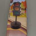 Kicko 11-Inch Traffic Lights Lamp with Base - 4-Mode Color Changing Stop Light Lamp for Kids Bedroom, Party Decoration or Playroom - Battery or USB Powered Mini Lighting - Ideal Traffic Light Decor