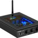 Bluetooth 5.3 Stereo Amplifier, 300W x 2, 2 Channel TPA3255 Class D Mini Amplifier, Bass/Treble/Volume Control for Passive Speakers/Indoor/Outdoor/Bookshelf Speaker/Home Audio/Subwoofer Desktop