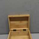 Woiworco Bamboo Box with Hinged Lid, 6.7 x 5.1 x 3.1 inch Natural Box for Crafts, Art & DIY Hobbies, Decorative & Home Storage Keepsake Box Gift