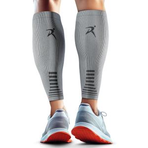 Rymora Calf Compression Sleeves Men Women - Leg Compression Sleeve Footless Socks - Shin Splint Relief Fitness Running (XX-Large, Gray)