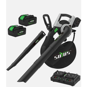 Cordless Leaf Blower & Vacuum SOYUS 3in1 Leaf Vacuum Mulcher 40V 360CFM 5 Speeds Brushless Battery Operated Leaf Blower for Lawn Care with 45L Bag 2 x 4.0Ah Battery and Charger Included