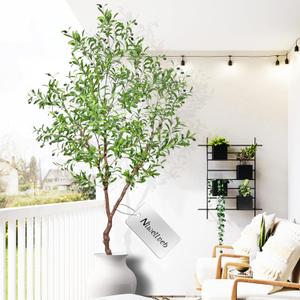Faux Olive Tree Fake Tree Artificial Indoor 7 Feet (84 inches) Realistic Potted Silk Indoor Large Fruit for Home Offices, Living Rooms, Bedrooms, Stairs and Foyer Decor Faux Olive Tree Fake Tree Artificial Indoor 7 Feet (84 inches) Realistic Potted Silk Indoor Large Fruit for Home Offices, Living Rooms, Bedrooms, Stairs and Foyer Decor