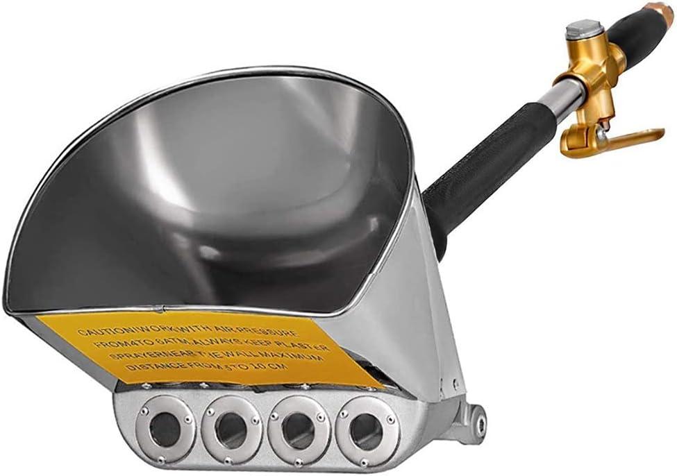 Uenede Stucco Sprayer Gun, 4 Jet Cement Mortar Paint Hopper Pneumatic Sprayer, Ceiling Plaster Texture Manual Painting Tool