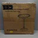 VIVOHOME 28 Inch Height Polyresin Lightweight Antique Outdoor Garden Bird Bath Gray