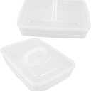 2pcs Stackable Pizza Dough Rising Box Portable Bread Proofing Supplies Lid and Handle Dough Proofing Bowl