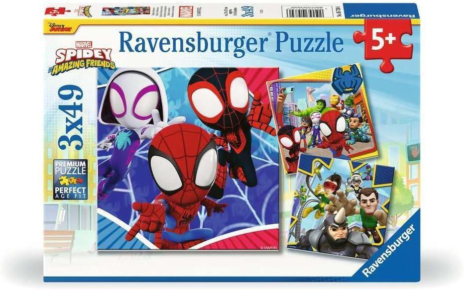 Ravensburger Marvel Spiderman Spidey & His Amazing Friends 3X 49 Piece Jigsaw Puzzles for Kids Age 5 Years Up