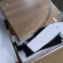 LITTLE TREE 47 Inches Round Dining Table for 4, Farmhouse Natural Wooden Dining Room Table with Heavy Duty Fluted Pedestal, Large Circle Kitchen Dinner Table for Dining Room, Living Room (Table Only)